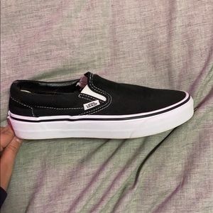 black and white Vans